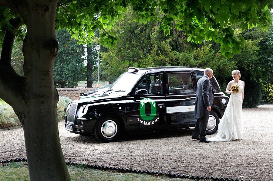 Zero Emissions London taxi used for wedding
