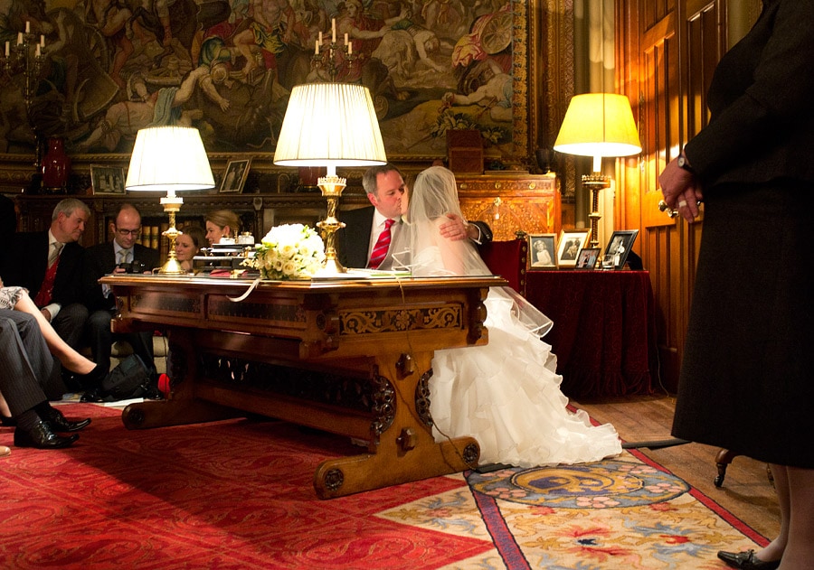 wedding ceremony at eastnor castle