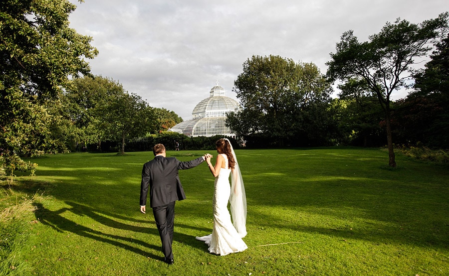 The Palm House wedding photography Liverpool, the couple spending a few minutes together.