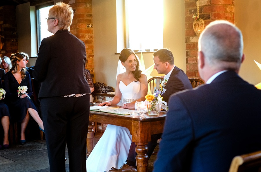 dodmoor house wedding photography, signing the register