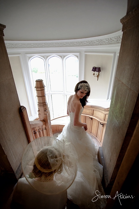 beautiful wedding dress at rushton hall
