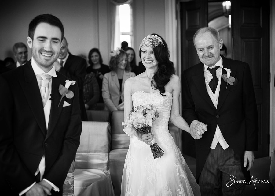 wedding ceremony at rushton hall