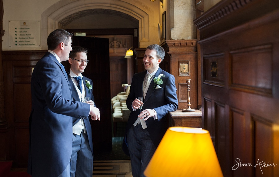 the groomsmen at rushton hall wedding