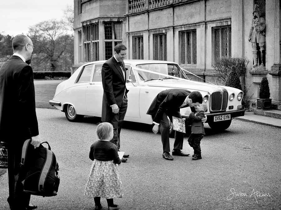 a wedding taking place at rushton hall in northamptonshire.