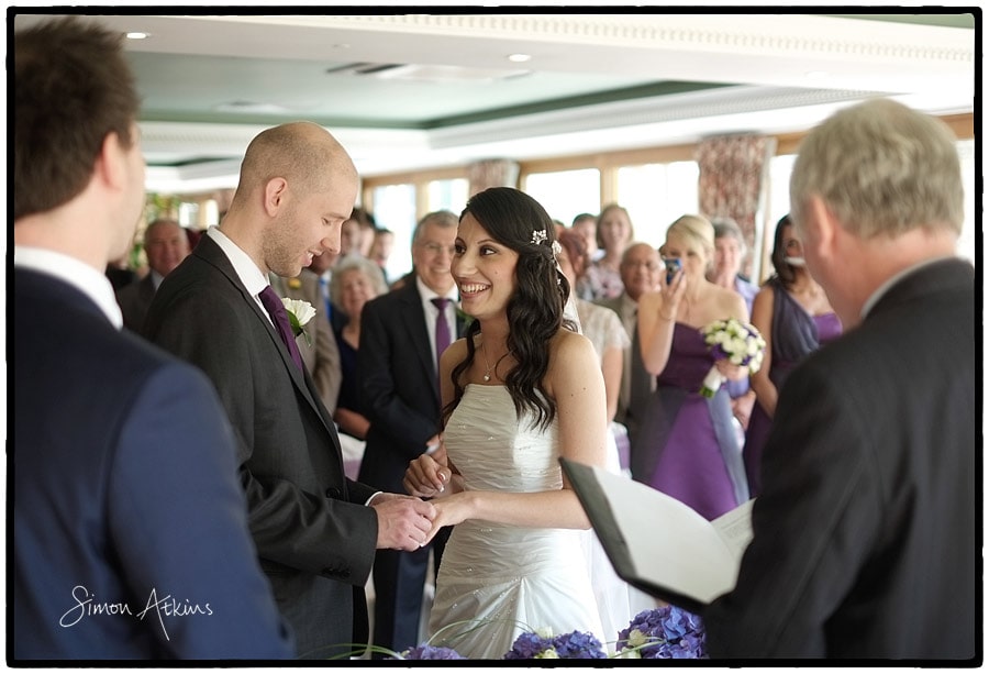 wedding ceremony at Shendish Manor