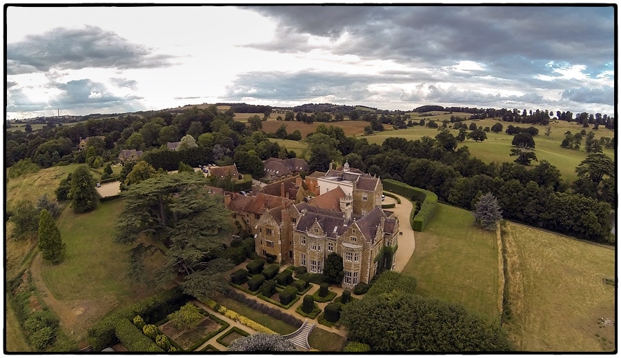fawsley hall aerial photograph