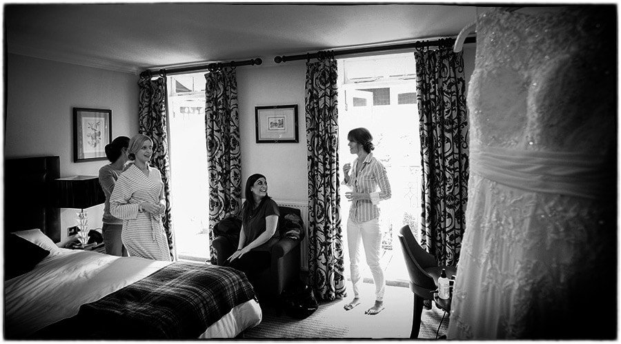 bride getting ready for a wedding at Pembroke Lodge