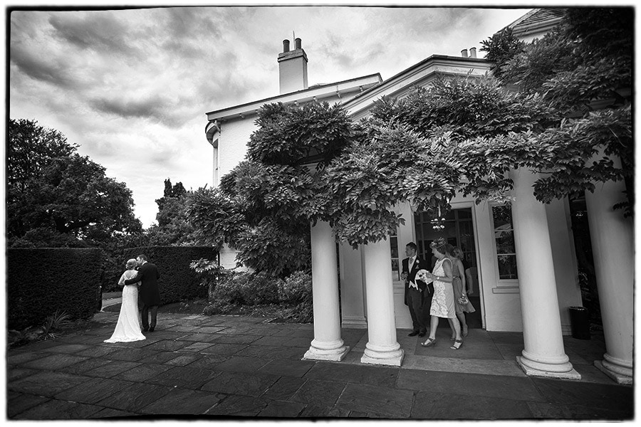 bride and groom at Pembroke lodge for a wedding