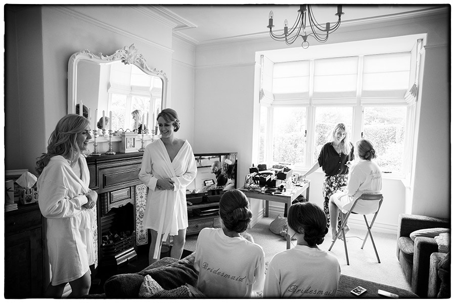 getting ready for the wedding ceremony