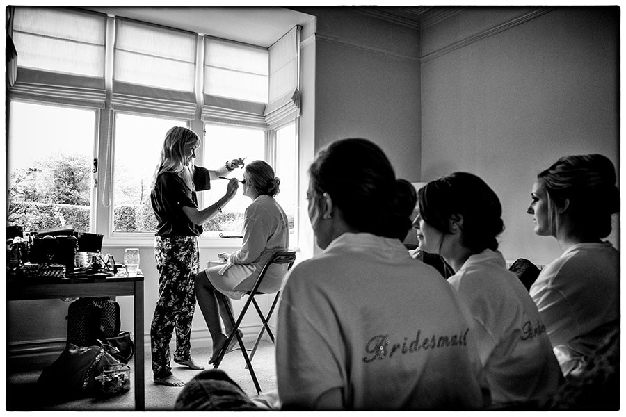 hair and make up ahead of the wedding