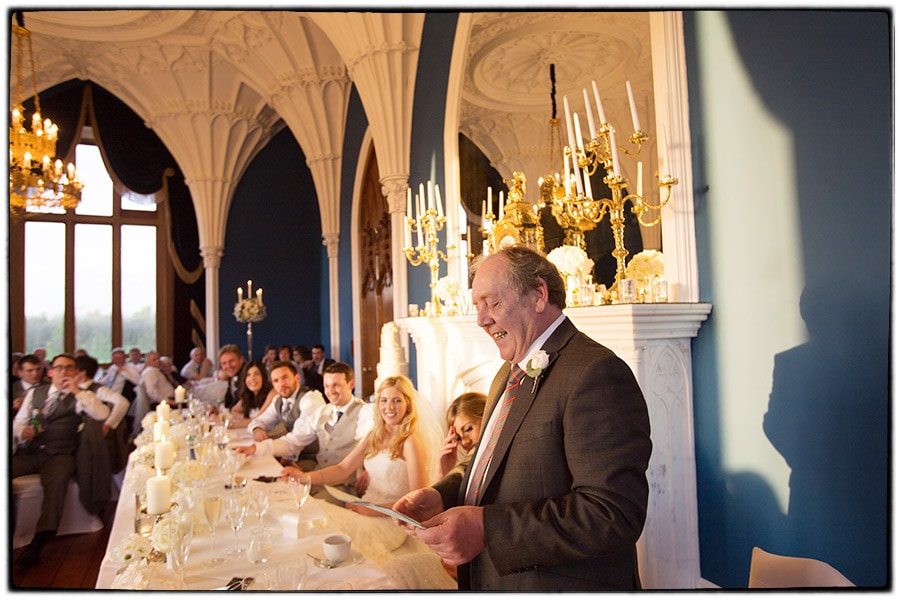 alleron castle wedding photography - the speeches