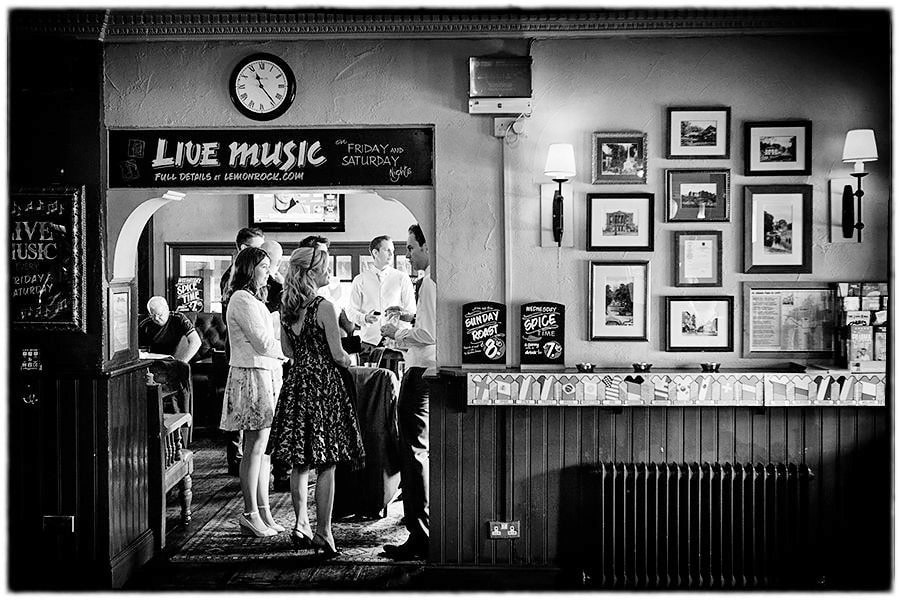 St Paul's Walden Bury wedding, the groom at the pub in St albans