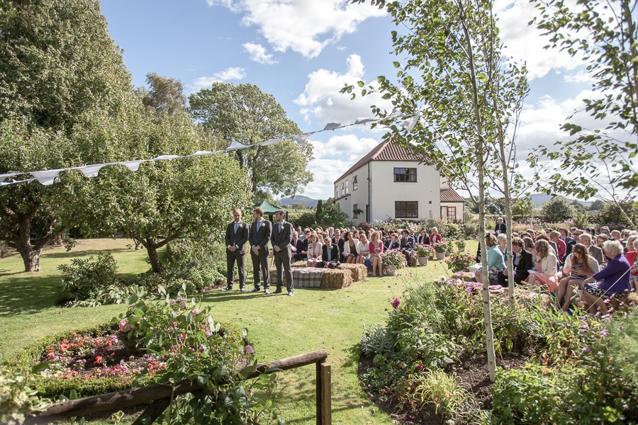 humanist wedding ceremony in the garden