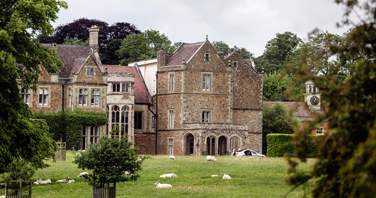 Fawsley Hall photographed from the church.