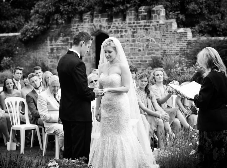 wadhurst castle ceremony in the walled garden