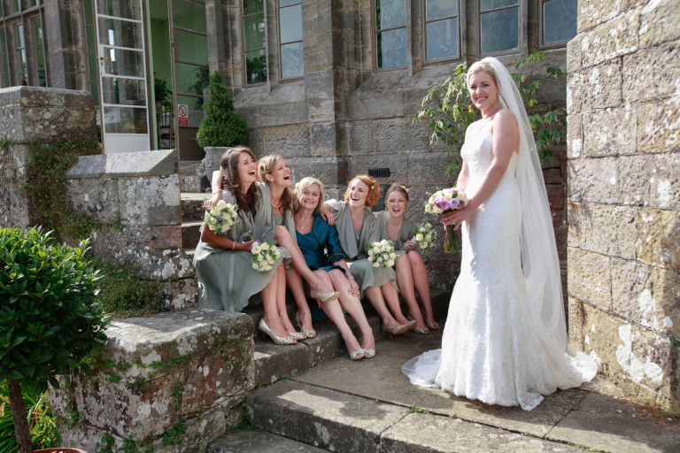 bride and her friends