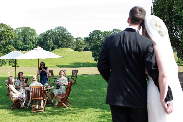 bride and groom at wadhurst castle