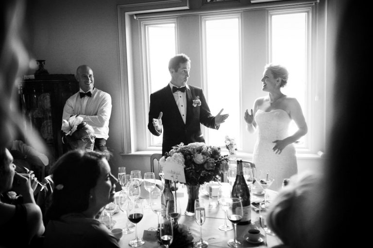 groom gives a speech