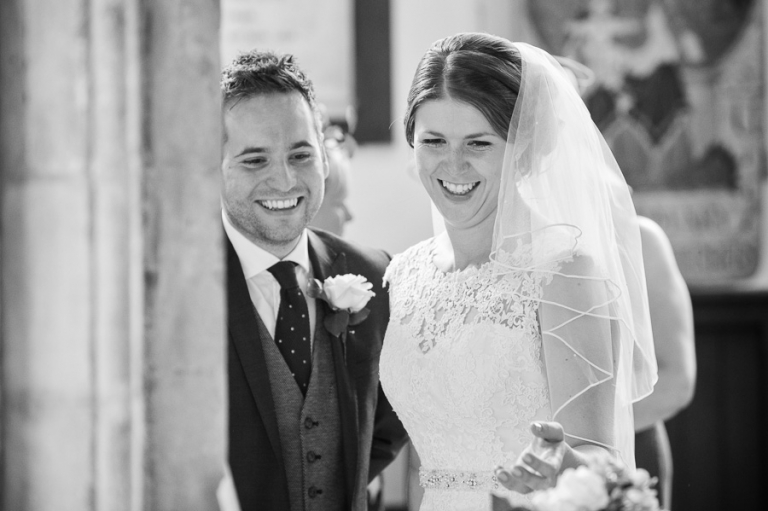 wedding ceremony at St Mary's church in Higham Ferrers