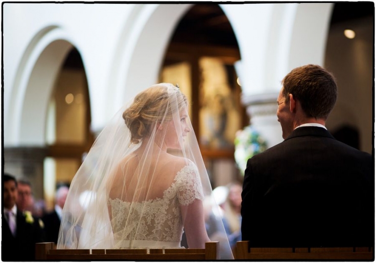 wedding ceremony at St Peter's church