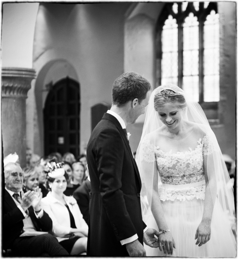 a moment between the bride and groom