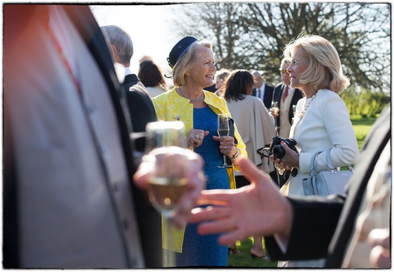 wedding guests, Tithe Barn wedding.