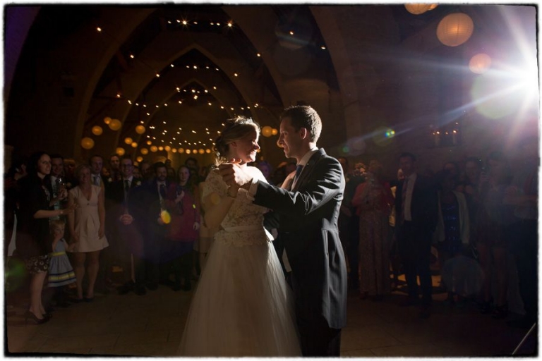 first dance at tithe barn wedding