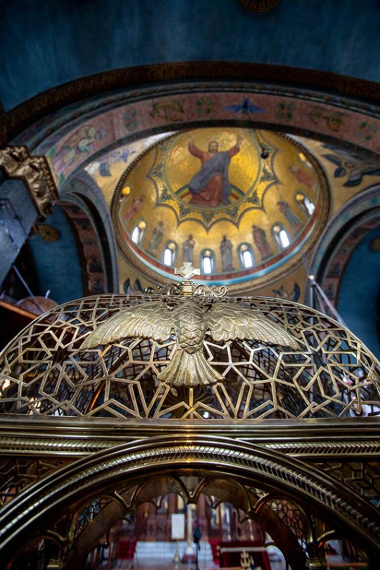 Interior of Saint Sophia Greek Cathedral in London