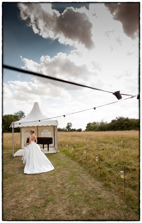 bride at scraptoft hill farm wedding