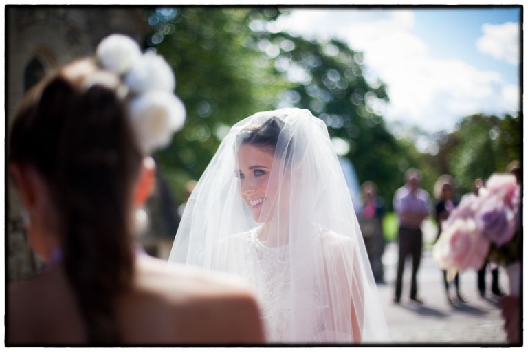 the bride smiles