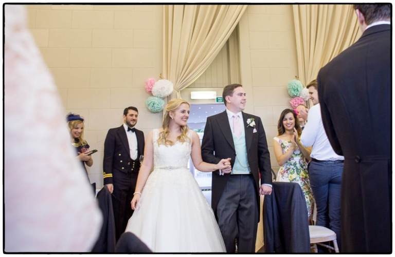 entrance of the bride and groom