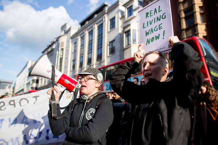 London protest for living wage