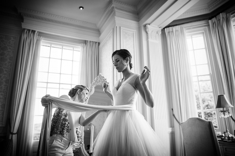 bride getting ready at hedsor house