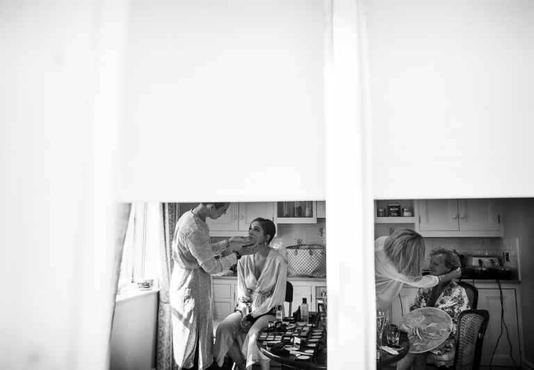 Hambleton Hall wedding photography showing the bridal party getting ready