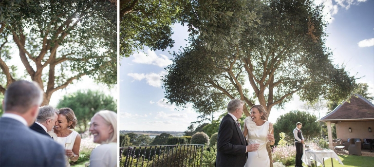 bride and groom at Hambleton Hall wedding