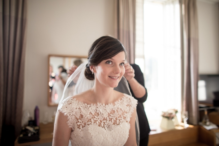 cowley manor wedding bride with veil