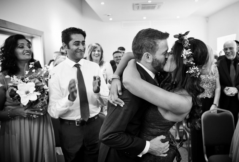 wedding ceremony at Ashbourne register office