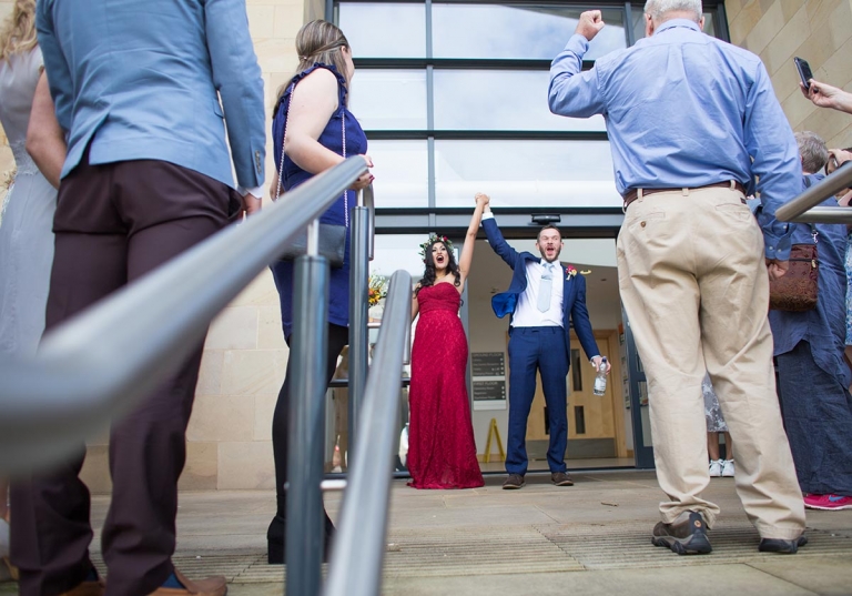 just married at Ashbourne register office