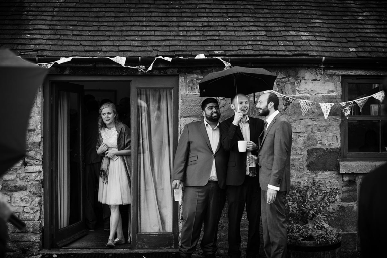wedding party at Hamps Hall in Derbyshire