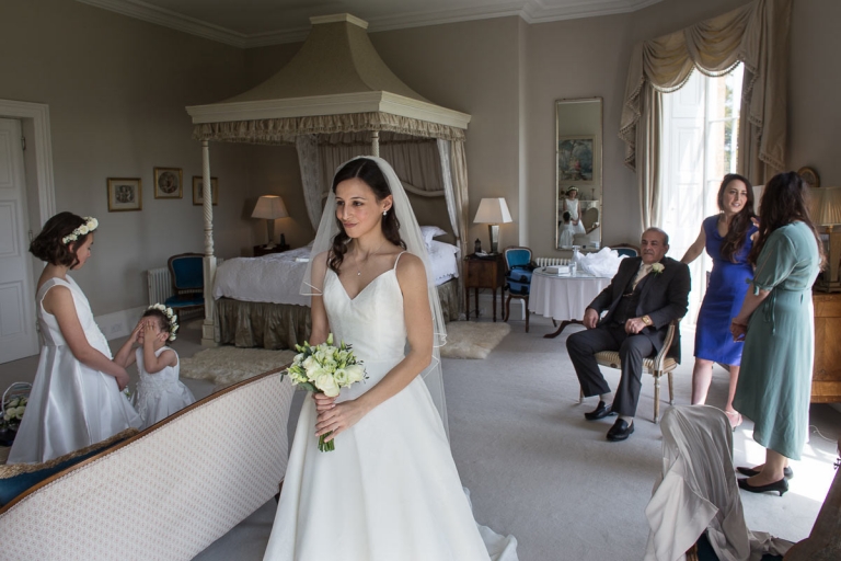 Lena the bride getting ready at North Cadbury Court