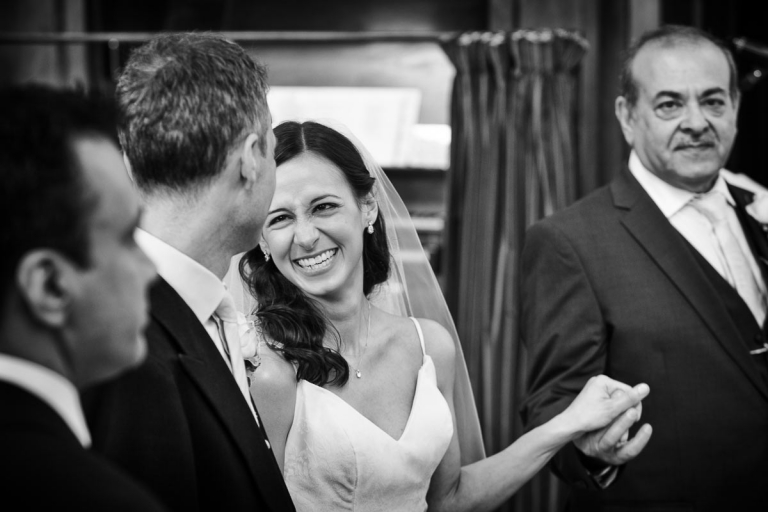 bride smiling