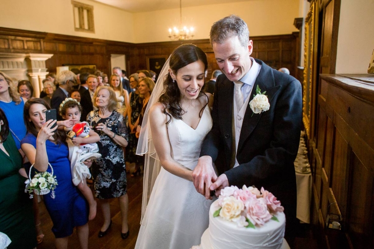 cutting the cake