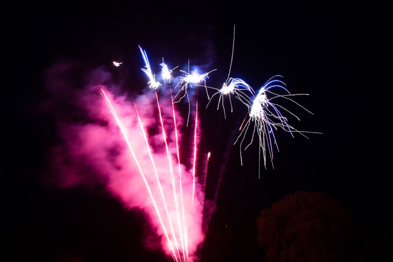 firework display at north cadbury court wedding