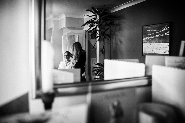 the bride getting ready