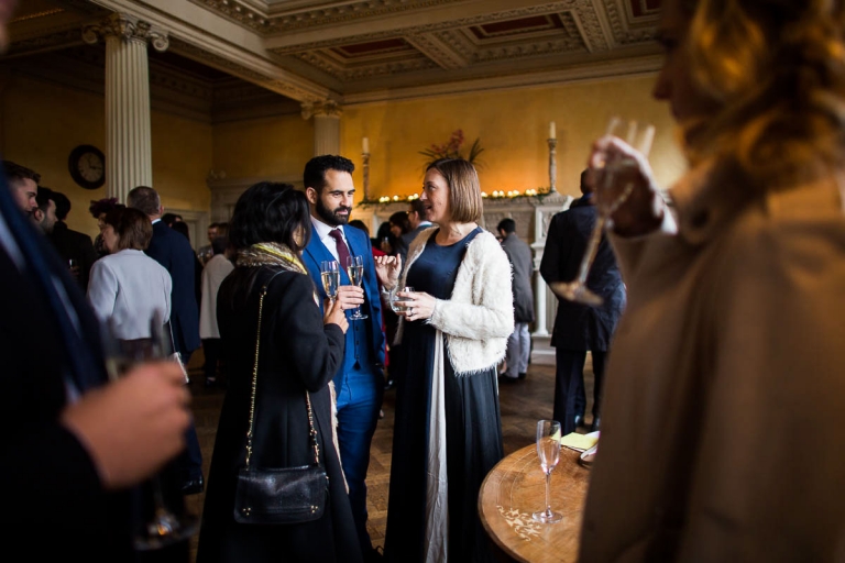 hampton court house wedding - guests during the drinks reception