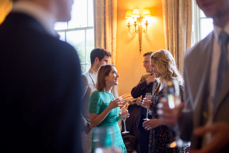 drinks reception at Hampton court house wedding