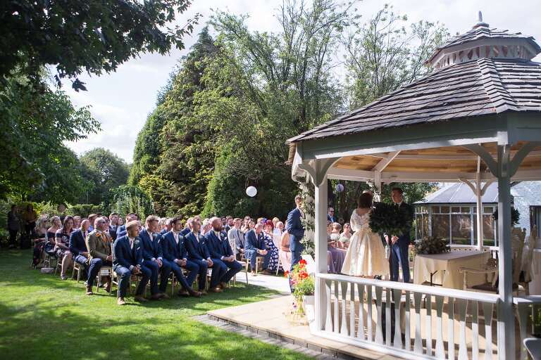 outdoor wedding at stanwick hotel