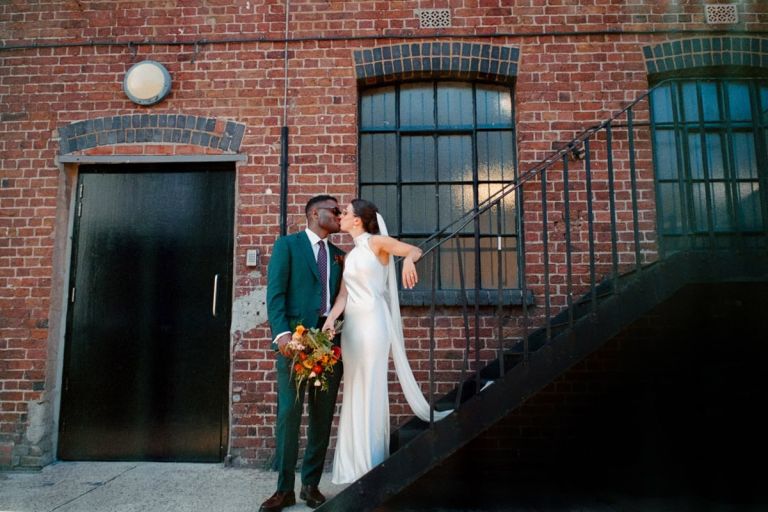 analogue wedding at Loft Studios in London, shot on Portra 400 film. 