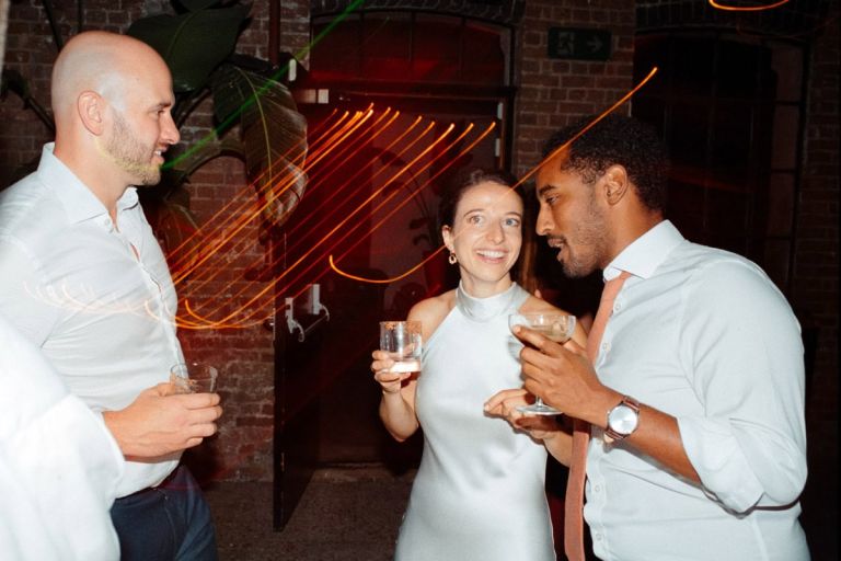 wedding party at Loft Studios, shot on analogue film. 