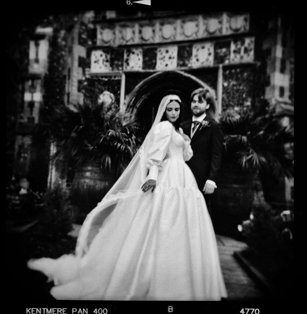 Film wedding photography, bride and groom. Film wedding photography is not about perfection, it is about feeling.